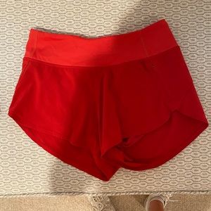 Red outdoor voices shorts